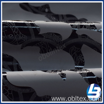 OBL20-933 Polyester Reflective Foil Print Fabric For Coat